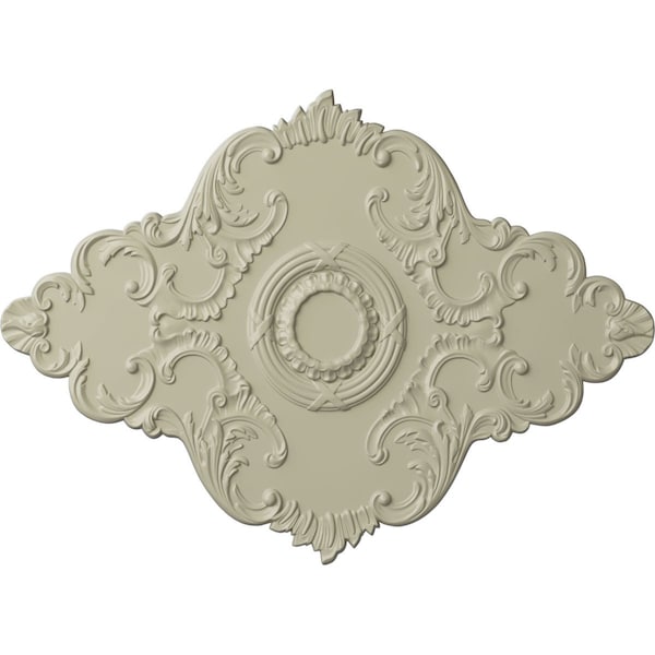 Ekena Millwork Piedmont Ceiling Medallion (Fits Canopies up to 6 1/2"), 67 1/8"W x 48 5/8"H x 1 7/8"P, Clear Yellow CM67PECYF - main